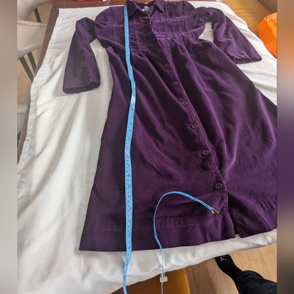 Paragon Purple Corduroy Maxi Dress / Vest Ptp 20" Fit Medium-large - Picture 10 of 12